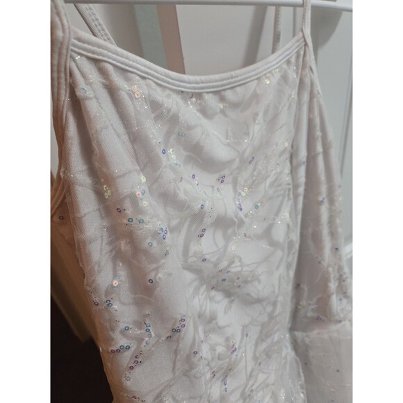 Nutcracker Snowflake Fairy White Sparkle Dance Or Figure Skating Costume Size MA - Picture 4 of 10